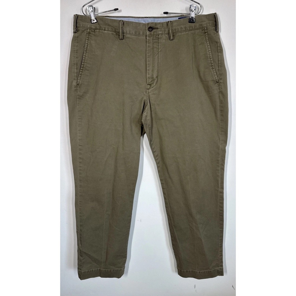 Polo Ralph Lauren Chino‎ Pants Mens 36x30 Green Stretch Slim Fit Preppy Coastal
